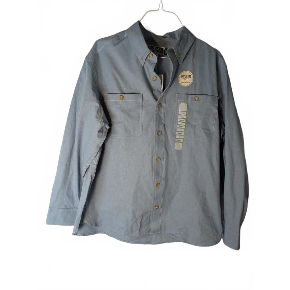 NWT Men's Duluth Untucked Bush Pilot Chambray Shirt Size Large